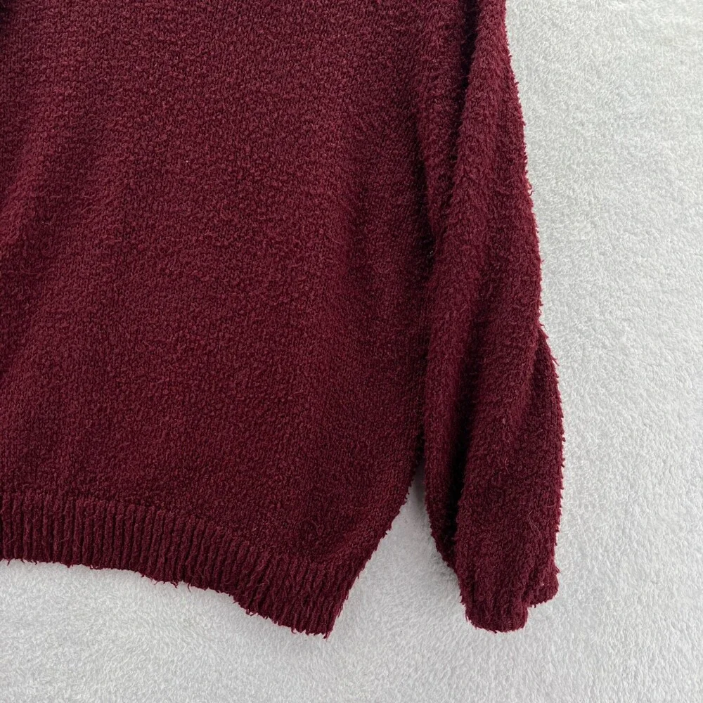 A New Day Sweater Womens Large Red Pullover Top Long Sleeve Chunky‎ Knit